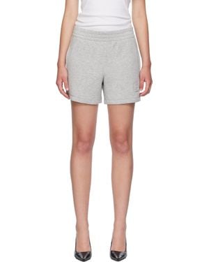 Anine Bing Kam Framed Monogram Shorts - Grey