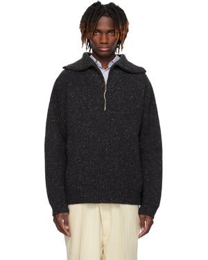 Maison Margiela Half-Zip Sweater - Black