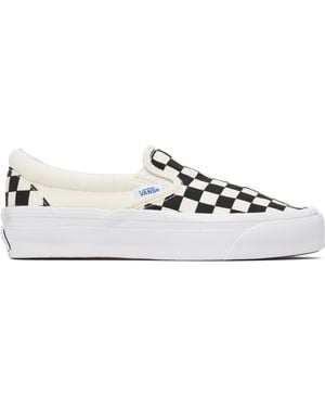 Vans Baskets À Enfiler Lx Reissue 98 Blanc Cassé Et Noir