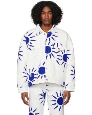 Liberal Youth Ministry Printed Denim Jacket - Blue