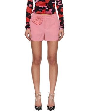 Blumarine Fluid Gabardine Rose Shorts - Pink