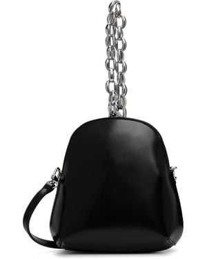 BY FAR Koko Semi Patent Leather Bag - Black
