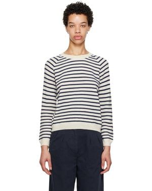 A.P.C. . White & Blue Lilas Sweater - Black