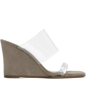 Maryam Nassir Zadeh Taupe Olympia Wedge Heeled Sandals - Black