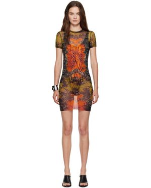 Jean Paul Gaultier Khaki & 'The Médaillon' Minidress - Black
