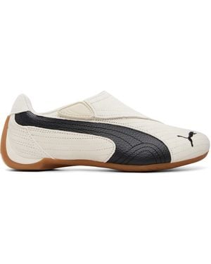 PUMA Baskets Slipcat Blanc Cassé - Bleu