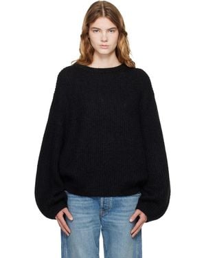 TOTEME Mohair Blend Rib Knit Jumper - Black