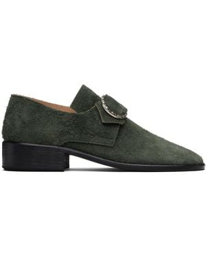 Enfants Riches Deprimes Suede Pope Loafers - Black