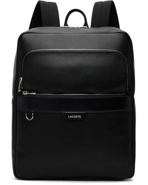 Lacoste Ossian Leather Backpack - Black