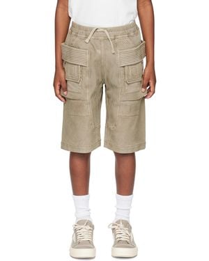 Rick Owens キッズ|オフホワイト Creatch Cargo Pods デニムショートパンツ - ナチュラル