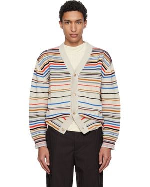 Paul Smith 'Signature Stripe' Cotton-Blend Cardigan - Multicolour