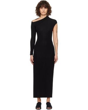 Courreges Asymmetric Maxi Dress - Black