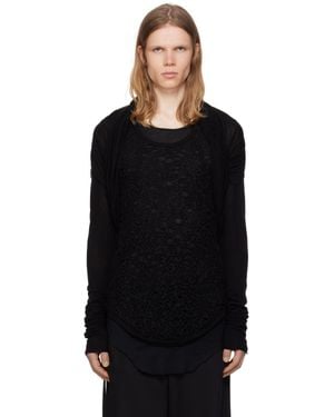 Julius ブラック Nio Drape カーディガン