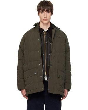 Barbour Khaki Beaufort Puffer Jacket - Brown