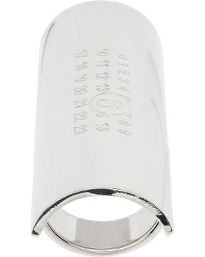 MM6 by Maison Margiela Wide Numeric Ring - White