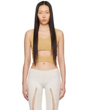 Isa Boulder Tan Razor Tank Top - Metallic