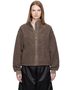 Dime Polar Fleece Sherpa Zip Jacket - Brown