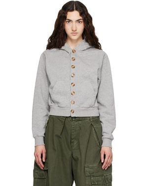Abra Pull À Capuche De Style Cardigan Gris