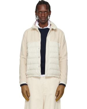 Moncler Mistral Teddy Short Down Jacket - Natural