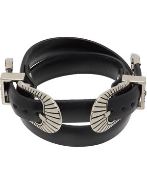 Toga Bracelet Jonc Noir À Deux Boucles