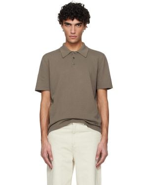 A.P.C. Khaki Knit Polo - Multicolour