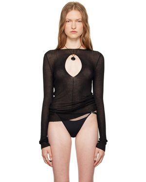 Nensi Dojaka Calvin Kleinエディション シアニット 長袖トップス - ブラック
