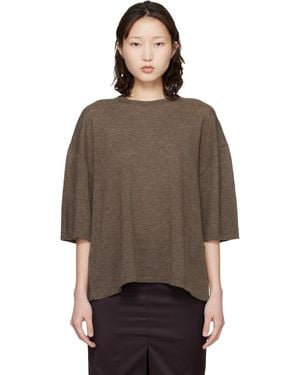 Cordera Merino Wool Oversized T-Shirt - Brown