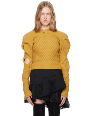 Kiko Kostadinov Dendra Cabled Virgin Wool Jumper - Orange