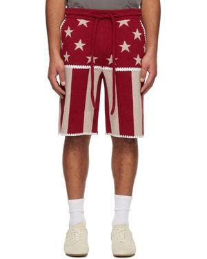 Palm Angels Stars & Stripes Shorts - Red