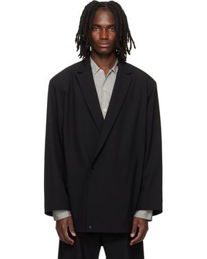 Fear Of God Wool Ripstop Relaxed Long Blazer - Black