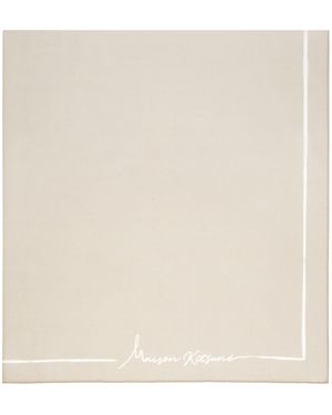 Maison Kitsuné Poetic Script Scarf - Natural