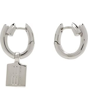Balenciaga Saint-Germain Tag Earrings - Metallic