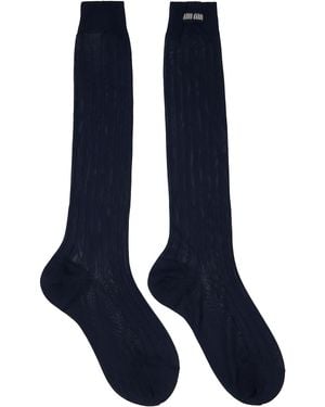 Miu Miu Silk Socks - Blue