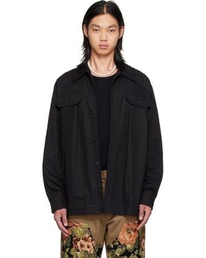 Simone Rocha Surchemise Militaire Noire