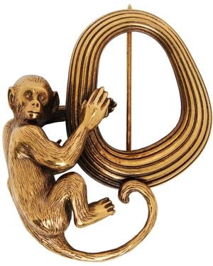 KHAITE Monkey Brooch - Metallic