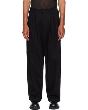 Y's for men Katsuragi Side Tape Pants - Black