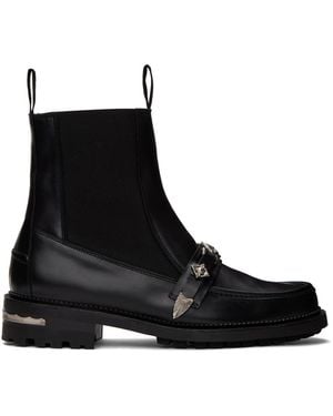 Toga Virilis Graphic Hardware Chelsea Boots - Black