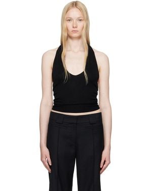 AYA MUSE Knit Halter Top - Black