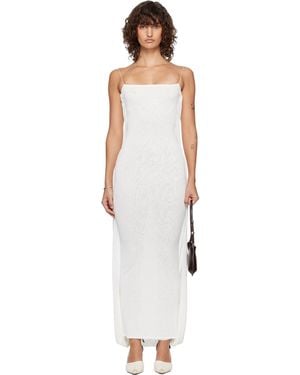 Jacquemus Off- 'The Plumetis Knit' Maxi Dress - Black