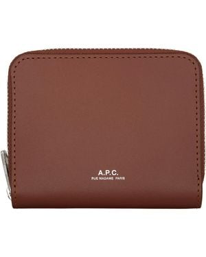 A.P.C. Chelsea Zip Wallet - Brown