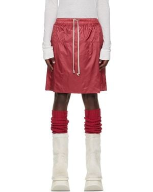 Rick Owens Moncler + Kilt Shorts - Red