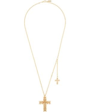 Emanuele Bicocchi Notre-Dame Cross & Side Cross Necklace - Black
