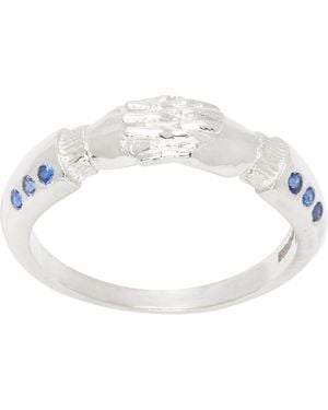 Bleue Burnham Ssense Exclusive Hands Of Thought Ring - White