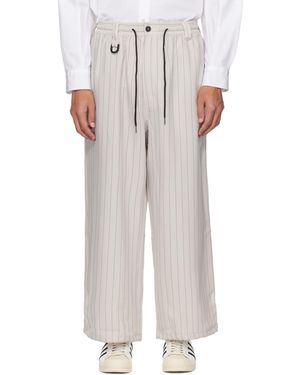 Y-3 Pinstripe Sport Uniform Track Trousers - White