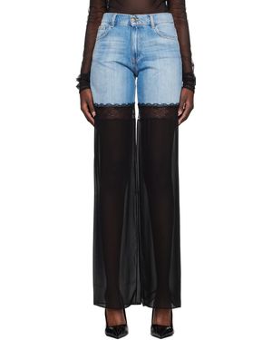 Nensi Dojaka Blue Hybrid Jeans - Black