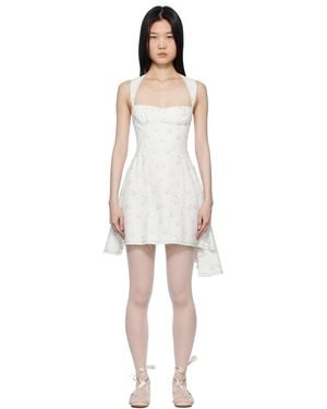 YUHAN WANG Ssense Exclusive Print Denim Minidress - Black