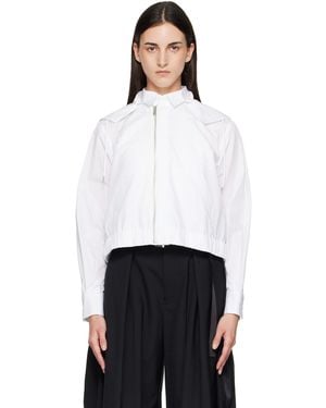 Sacai Poplin Hoodie - White