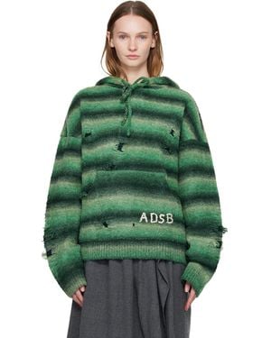 ANDERSSON BELL Gradient Distressed Hoodie - Green