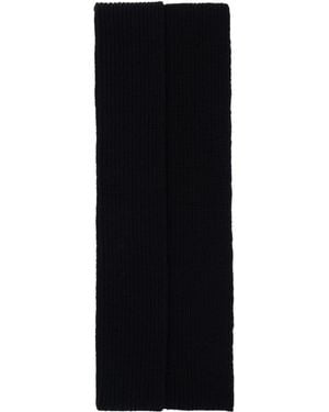 Dries Van Noten リブ マフラー - ブラック