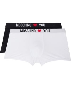 Moschino Two-pack 'my Valentine' Boxers - Black